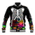 Halloween Skeleton Baseball Jacket Trick or Treat Witch Pumpkin Colorful - Wonder Print Shop