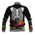 Halloween Skeleton Baseball Jacket Trick or Treat Witch Pumpkin Colorful - Wonder Print Shop