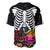 Halloween Skeleton Baseball Jersey Trick or Treat Witch Pumpkin Colorful - Wonder Print Shop
