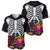 Halloween Skeleton Baseball Jersey Trick or Treat Witch Pumpkin Colorful - Wonder Print Shop