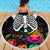 Halloween Skeleton Beach Blanket Trick or Treat Witch Pumpkin Colorful - Wonder Print Shop