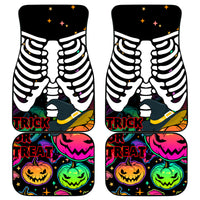 Halloween Skeleton Car Mats Trick or Treat Witch Pumpkin Colorful - Wonder Print Shop