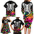 Halloween Skeleton Family Matching Long Sleeve Bodycon Dress and Hawaiian Shirt Trick or Treat Witch Pumpkin Colorful - Wonder Print Shop