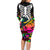 Halloween Skeleton Family Matching Long Sleeve Bodycon Dress and Hawaiian Shirt Trick or Treat Witch Pumpkin Colorful - Wonder Print Shop