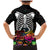 Halloween Skeleton Family Matching Mermaid Dress and Hawaiian Shirt Trick or Treat Witch Pumpkin Colorful - Wonder Print Shop