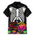 Halloween Skeleton Family Matching Mermaid Dress and Hawaiian Shirt Trick or Treat Witch Pumpkin Colorful - Wonder Print Shop