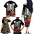 Halloween Skeleton Family Matching Off Shoulder Long Sleeve Dress and Hawaiian Shirt Trick or Treat Witch Pumpkin Colorful - Wonder Print Shop