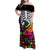 Halloween Skeleton Family Matching Off Shoulder Maxi Dress and Hawaiian Shirt Trick or Treat Witch Pumpkin Colorful - Wonder Print Shop