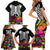Halloween Skeleton Family Matching Short Sleeve Bodycon Dress and Hawaiian Shirt Trick or Treat Witch Pumpkin Colorful - Wonder Print Shop