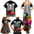 Halloween Skeleton Family Matching Summer Maxi Dress and Hawaiian Shirt Trick or Treat Witch Pumpkin Colorful - Wonder Print Shop