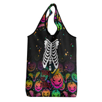 Halloween Skeleton Grocery Bag Trick or Treat Witch Pumpkin Colorful
