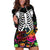Halloween Skeleton Hoodie Dress Trick or Treat Witch Pumpkin Colorful - Wonder Print Shop