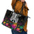 Halloween Skeleton Leather Tote Bag Trick or Treat Witch Pumpkin Colorful - Wonder Print Shop