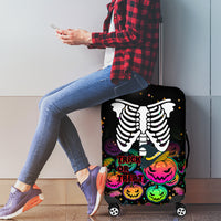 Halloween Skeleton Luggage Cover Trick or Treat Witch Pumpkin Colorful - Wonder Print Shop