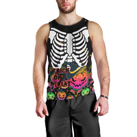 Halloween Skeleton Men Tank Top Trick or Treat Witch Pumpkin Colorful - Wonder Print Shop