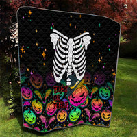 Halloween Skeleton Quilt Trick or Treat Witch Pumpkin Colorful - Wonder Print Shop