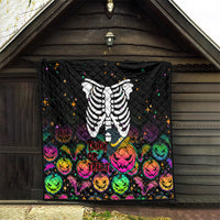 Halloween Skeleton Quilt Trick or Treat Witch Pumpkin Colorful - Wonder Print Shop
