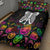 Halloween Skeleton Quilt Bed Set Trick or Treat Witch Pumpkin Colorful - Wonder Print Shop