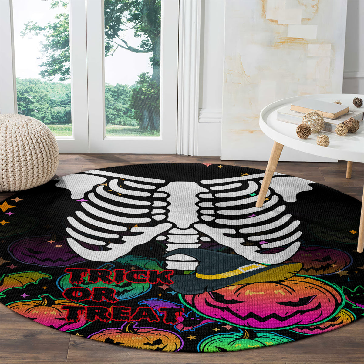 halloween-skeleton-round-carpet-trick-or-treat-witch-pumpkin-colorful