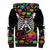 Halloween Skeleton Sherpa Hoodie Trick or Treat Witch Pumpkin Colorful - Wonder Print Shop