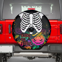 Halloween Skeleton Spare Tire Cover Trick or Treat Witch Pumpkin Colorful - Wonder Print Shop