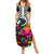 Halloween Skeleton Summer Maxi Dress Trick or Treat Witch Pumpkin Colorful - Wonder Print Shop