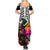 Halloween Skeleton Summer Maxi Dress Trick or Treat Witch Pumpkin Colorful - Wonder Print Shop