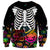 Halloween Skeleton Sweatshirt Trick or Treat Witch Pumpkin Colorful - Wonder Print Shop