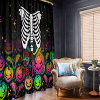 Halloween Skeleton Window Curtain Trick or Treat Witch Pumpkin Colorful - Wonder Print Shop