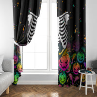 Halloween Skeleton Window Curtain Trick or Treat Witch Pumpkin Colorful - Wonder Print Shop