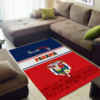 Panama Independence Day Area Rug Coat Of Arms Pollera Pattern - Wonder Print Shop