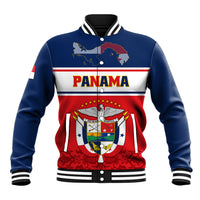 Panama Independence Day Baseball Jacket Coat Of Arms Pollera Pattern - Wonder Print Shop