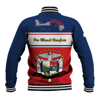 Panama Independence Day Baseball Jacket Coat Of Arms Pollera Pattern - Wonder Print Shop