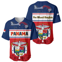 Panama Independence Day Baseball Jersey Coat Of Arms Pollera Pattern - Wonder Print Shop