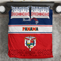 Panama Independence Day Bedding Set Coat Of Arms Pollera Pattern - Wonder Print Shop