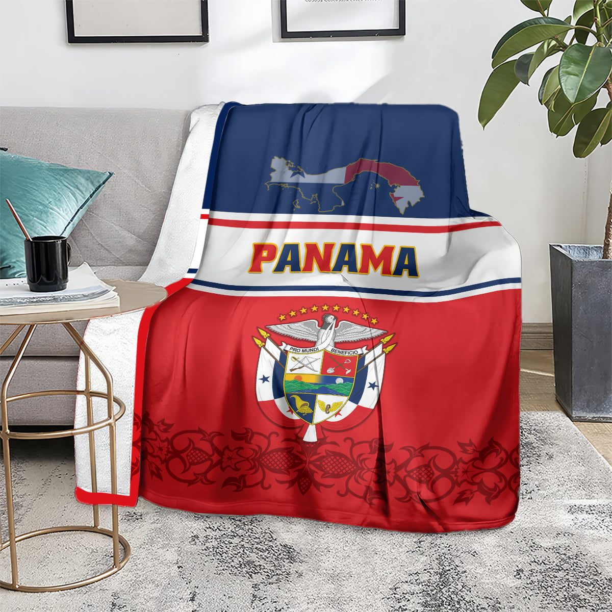 panama-independence-day-blanket-coat-of-arms-pollera-pattern