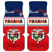 Panama Independence Day Car Mats Coat Of Arms Pollera Pattern - Wonder Print Shop