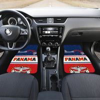 Panama Independence Day Car Mats Coat Of Arms Pollera Pattern - Wonder Print Shop