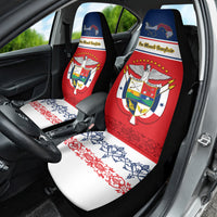 Panama Independence Day Car Seat Cover Coat Of Arms Pollera Pattern - Wonder Print Shop