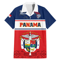 Panama Independence Day Family Matching Mermaid Dress and Hawaiian Shirt Coat Of Arms Pollera Pattern - Wonder Print Shop
