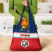 Panama Independence Day Grocery Bag Coat Of Arms Pollera Pattern