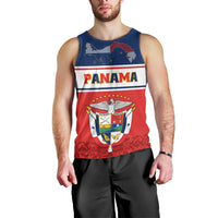 Panama Independence Day Men Tank Top Coat Of Arms Pollera Pattern - Wonder Print Shop
