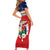 Panama Independence Day Short Sleeve Bodycon Dress Coat Of Arms Pollera Pattern - Wonder Print Shop