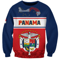 Panama Independence Day Sweatshirt Coat Of Arms Pollera Pattern - Wonder Print Shop