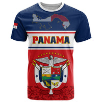 Panama Independence Day T Shirt Coat Of Arms Pollera Pattern - Wonder Print Shop