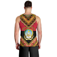 Angola Independence Day Men Tank Top Coat Of Arms Samakaka Pattern - Wonder Print Shop