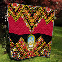 Angola Independence Day Quilt Coat Of Arms Samakaka Pattern - Wonder Print Shop