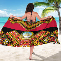 Angola Independence Day Sarong Coat Of Arms Samakaka Pattern - Wonder Print Shop