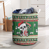 Cute Panda Claus Christmas Laundry Basket Panda Santa Claus - Wonder Print Shop