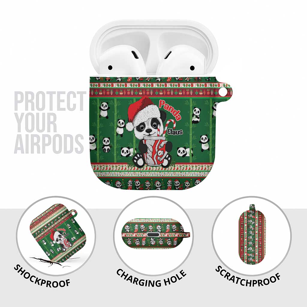 Cute Panda Claus Christmas AirPods Case Panda Santa Claus - Wonder Print Shop